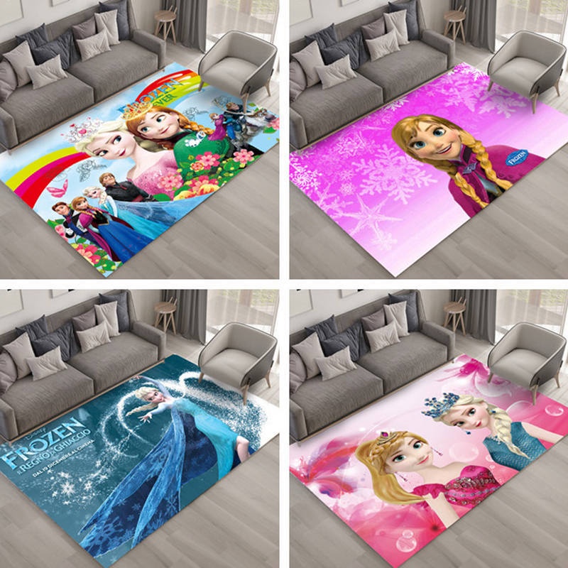 Frozen Carpets Elsa Rugs Cartoon Kids Room Carpet Permaidani Girl Room ...