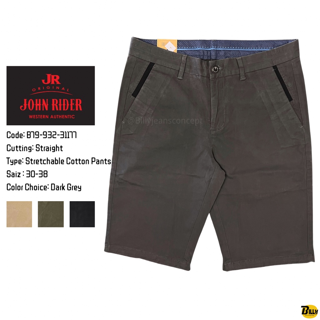 JOHN RIDER Brand Men’s Straight Cut Stretchable Cotton Short Pants ...