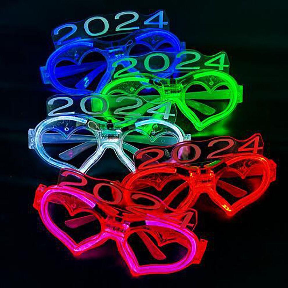 WILLIS 2024 Glowing Glasses, 2024 Year Glowing LED Flashing 2024