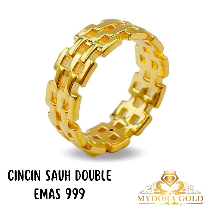MYDORA Cincin Sauh Double | EMAS 999/24k | Shopee Malaysia