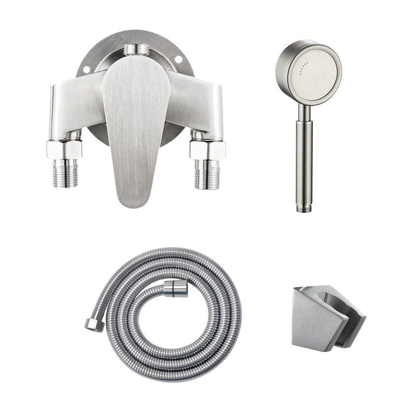 304 Stainless Steel Surface-mounted Shower Faucet Triangular Shower 