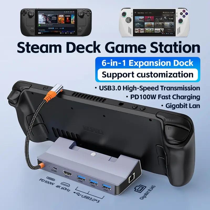 Steam Deck Dock Docking Station with Fan 6-in-1 HDMI 2.0 4k@60hz ...