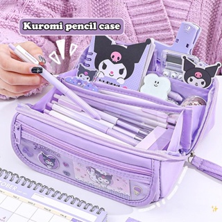 Supply Japanese and Korean Pencil Case Simple Ins Large Capacity Pu Double  Layer Pencil Case Junior High School Primary School Boys and Girls  Stationery Box