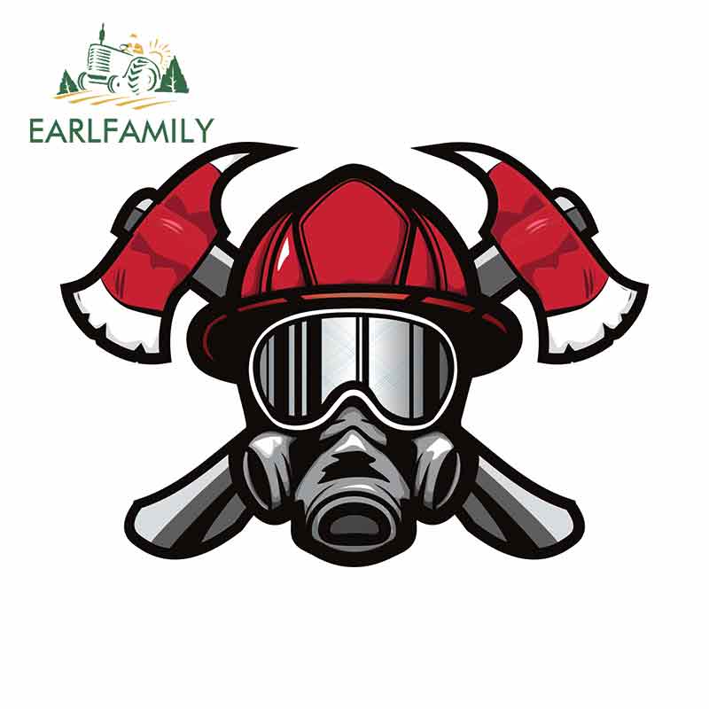 EARLFAMILY 13cm x 9.4cm For Rescue Fireman Department Suitable For VAN ...