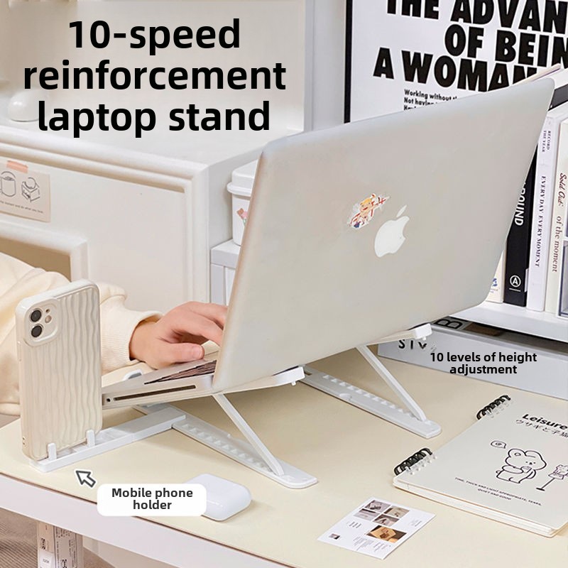 Laptop Stand Bracket Desktop Heightened Folding Lift Portable Base ...