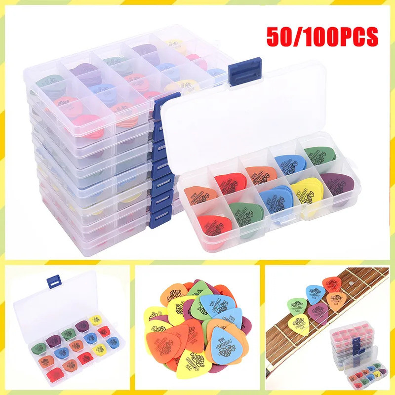 Acoustic Electric Guitar Picks 50pcs 100pcs Dunlop With Box Plectrum ...