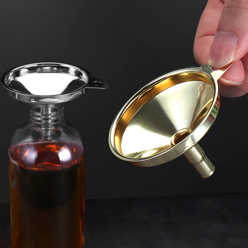 Stainless Steel Funnel Kitchen Oil Liquid Funnel Metal Funnel With