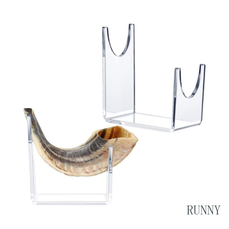 RUNNY 2Pcs Shofar Stand Acrylic Shofar Display Stand Shofar Display