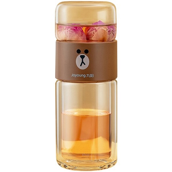 JoYoung Line Friends Doublelayer Tea Filter Glass Cup B23GWR510XL