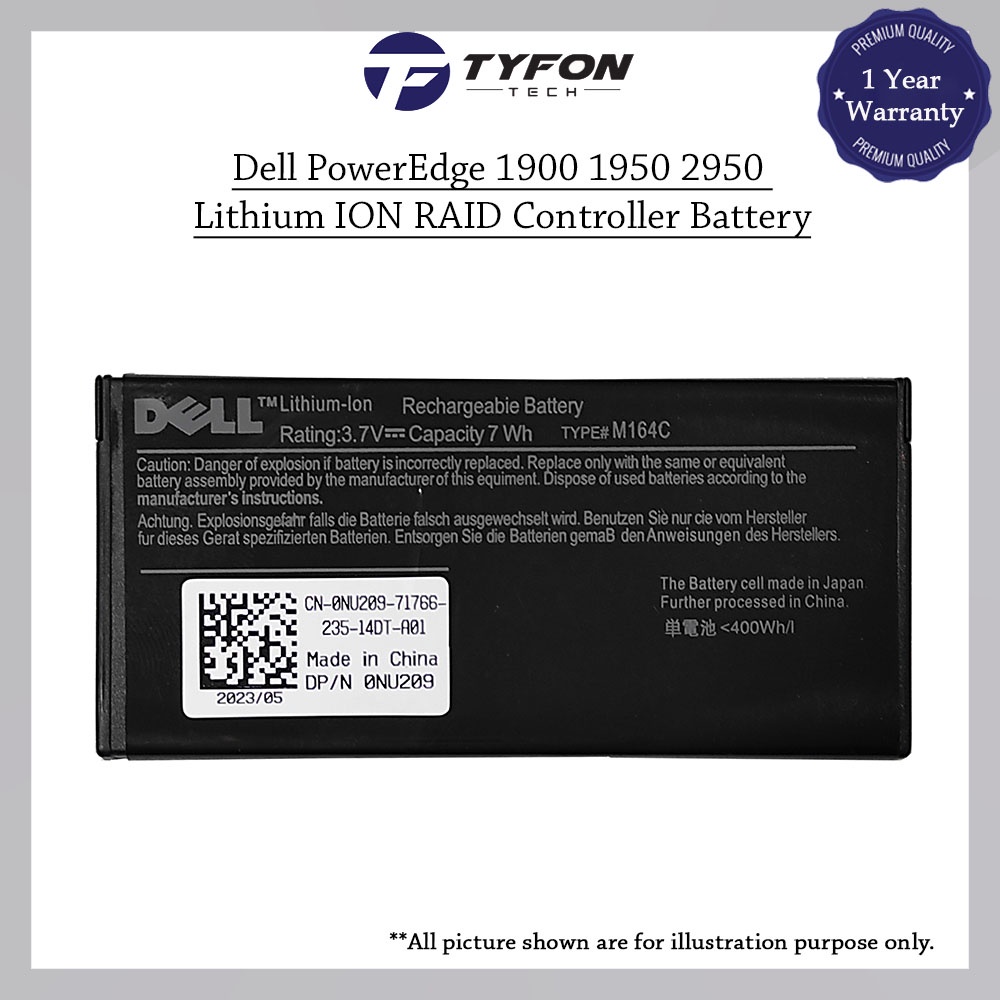 Dell PowerEdge 1900 1950 2950 PERC 5i 6i H700 Lithium ION RAID