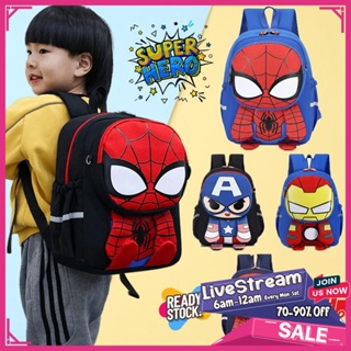 2021 New Disney Pink Superhero Spiderman Luminous Backpack