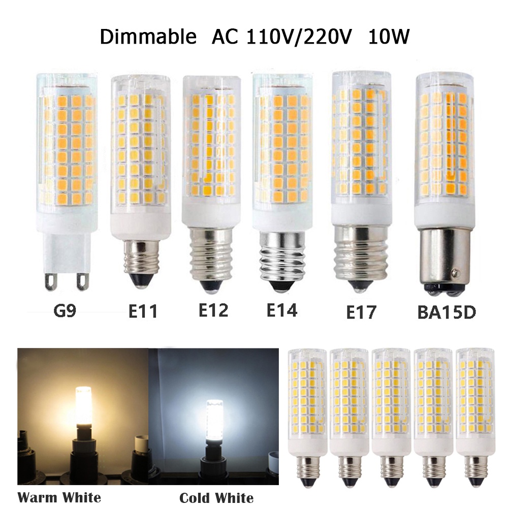Brightest G4 G9 E11 E12 E14 E17 BA15D GY6.35 LED Lamp AC 220V 10W
