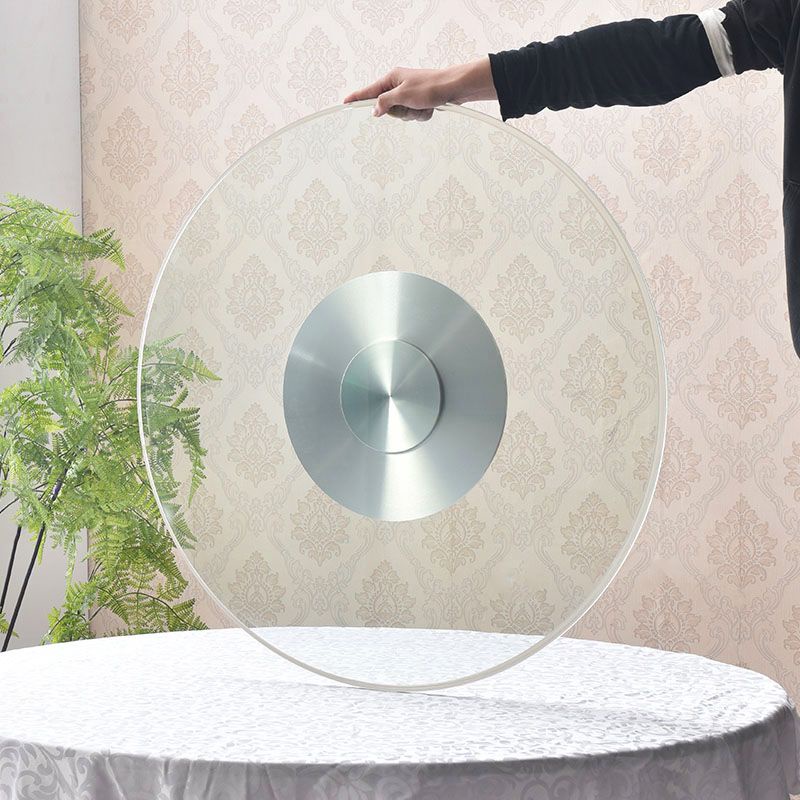 Tempered Dining Table Home Rotating Plate Desktop Rotating Table Large ...