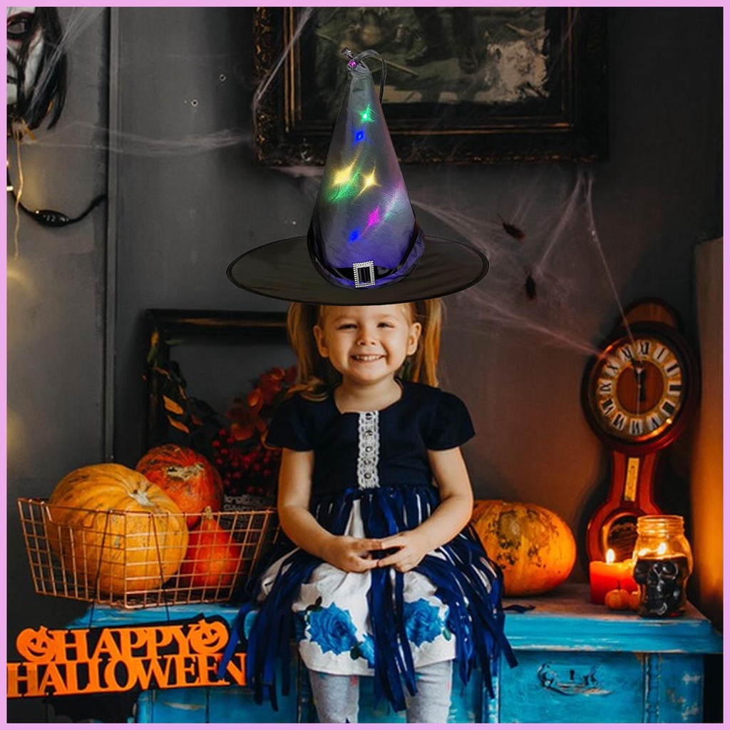 Light up Witch Hats Outfit Halloween Theme Witch Costume with Light ...