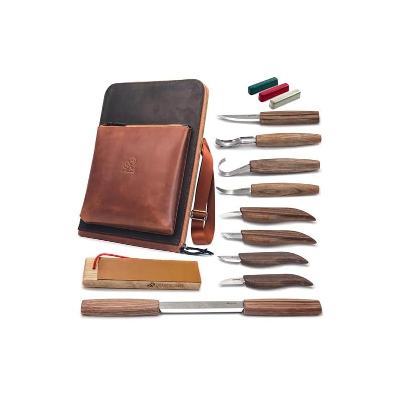 BeaverCraft, Deluxe Wood Carving Kit S50X Wood Carving Tools Wood