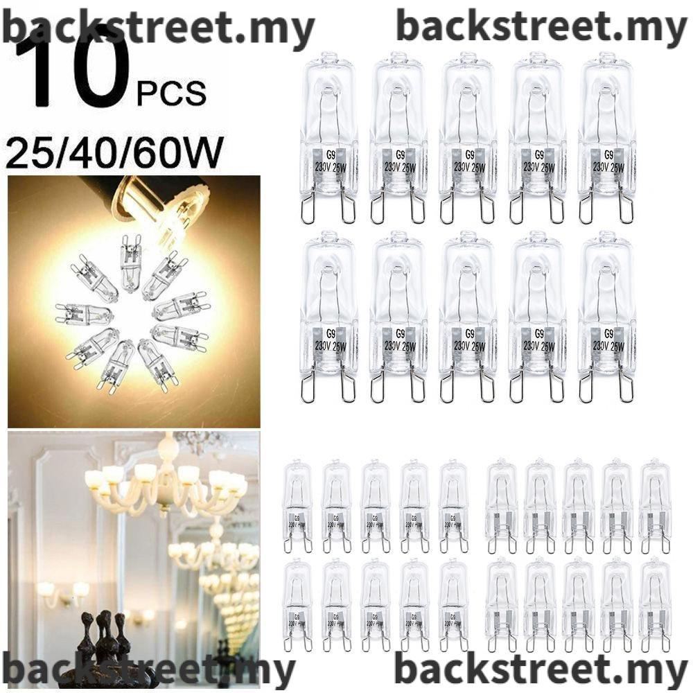 BS 10pcs Halogen Light Bulbs, G9 220V Filament Lamp, Quality 25W/40W