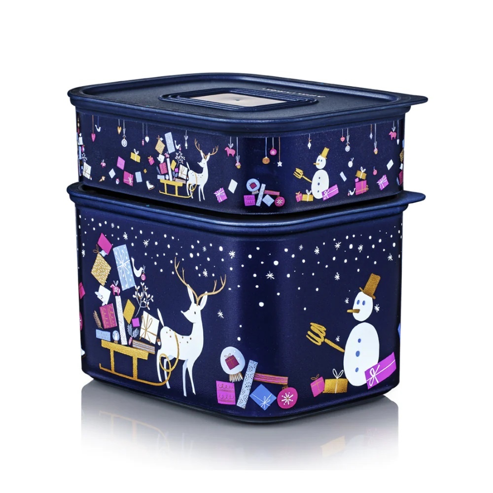 Tupperware Winter Fantasy Set 500ml & 1.3L Bekas Makanan Xmas Gift Set ...