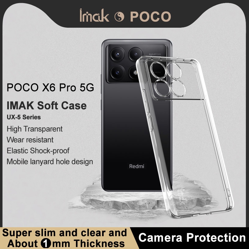 For Xiaomi Poco X6 Pro 5G/Redmi K70E 5G imak Shockproof Airbag TPU Phone  Case(Matte