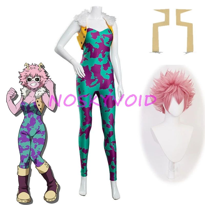 2021 Ashido Mina Cosplay Costumes My Hero Academia Womens Jumpsuit Anime Mina Ashido Tights And 7963