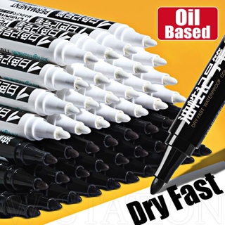 New White Marker Pen Alcohol Paint Oily Waterproof Tire Painting Graffiti  Pens Permanent Gel Pen For Fabric Wood Leather Marker - AliExpress