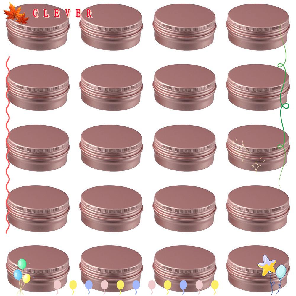 CLEVER 20pcs Aluminum Tin Jar, Round 1 oz 2 oz Refillable Containers