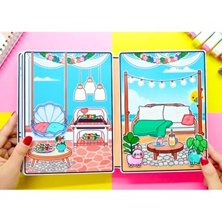 Toca Life World quiet book Toca Boca seaside villa handmade book paper ...