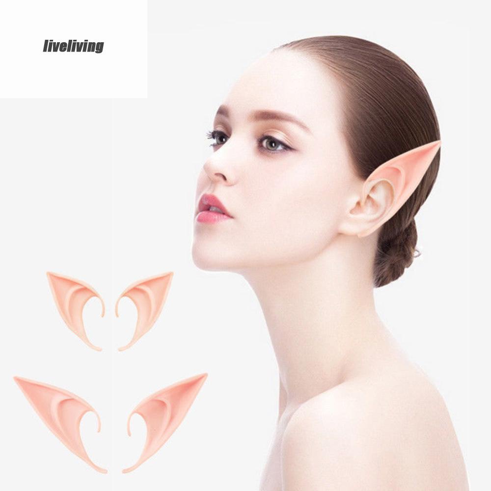 6PCS DIY Halloween Simulation Elf Ears and Zombie Teeth Angel Vampire ...