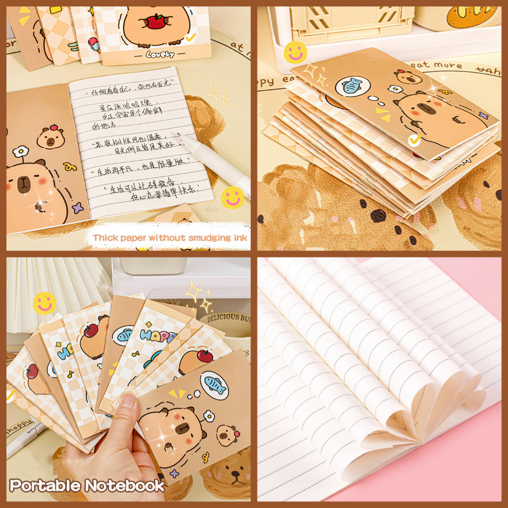 Capybara Notebook Mini Notepad Cartoon Notebook Sticky Notes Student ...