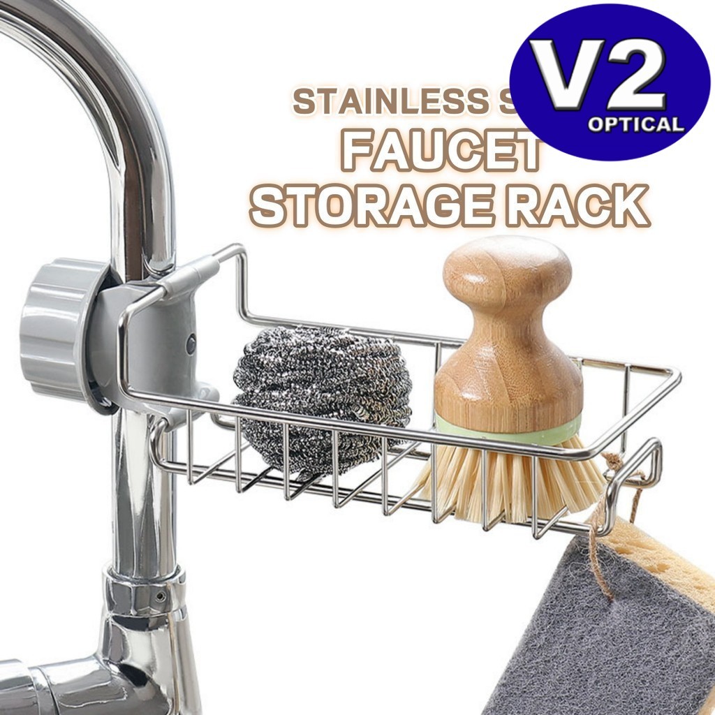 Adjustable Stainless Steel Faucet Storage Rack Sink Dishwasher Water ...
