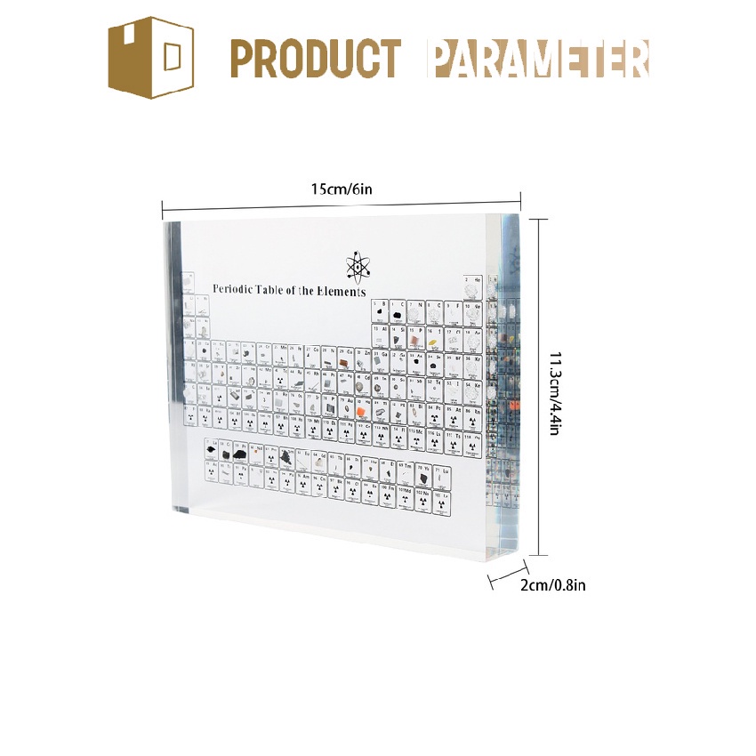 Periodic Table Acrylic Display Board With Real Elements Students ...