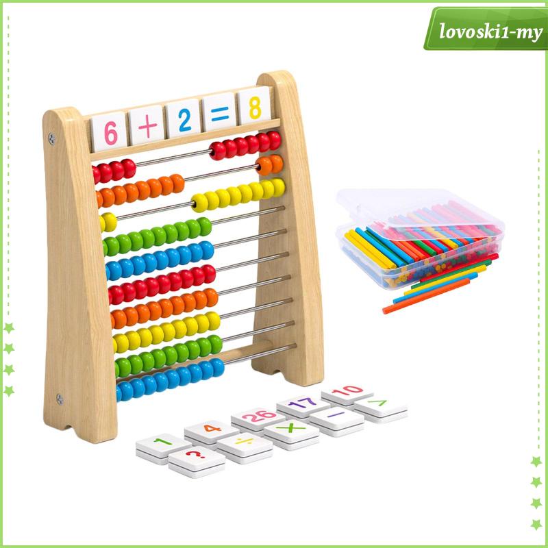[LovoskibcMY] Add Subtract Abacus Math Manipulatives Ten Frame Set