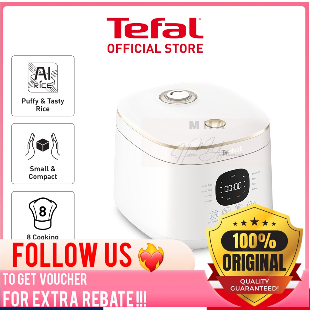 Tefal Rice Mate Mini Fuzzy Logic Rice Cooker 0.7L (RK5151) Shopee