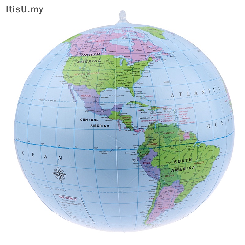 [ItisU] 38cm Inflatable Globe World Earth Ocean Map Ball Geography ...