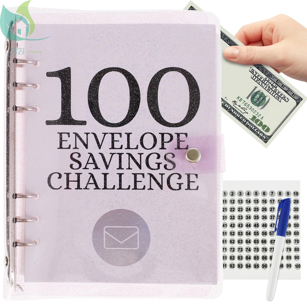 Envelope Challenge Binder Reusable Budget Binder Book with Number ...