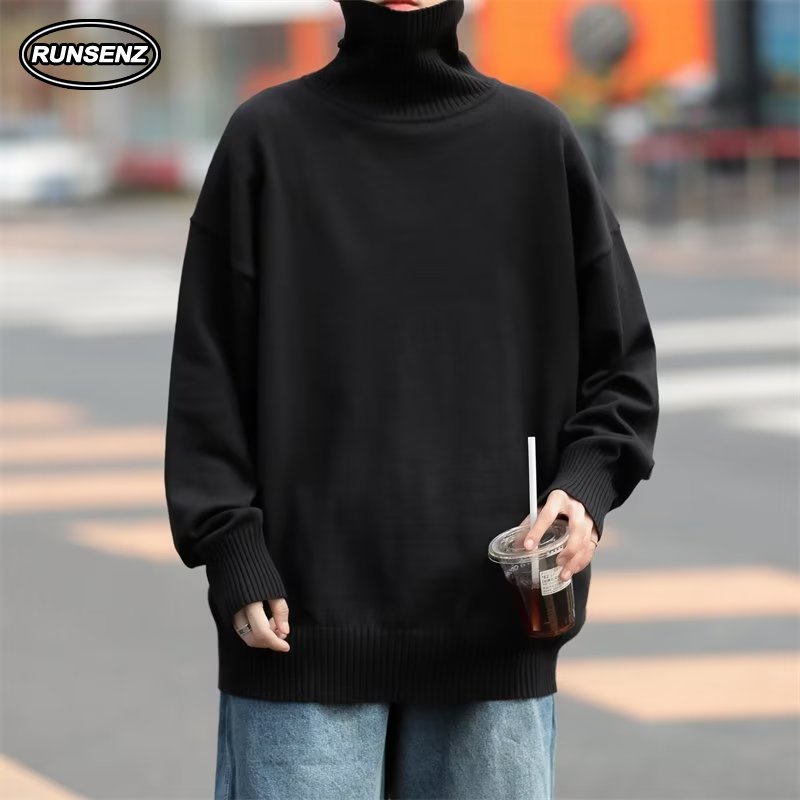 Loose turtleneck sweater mens best sale