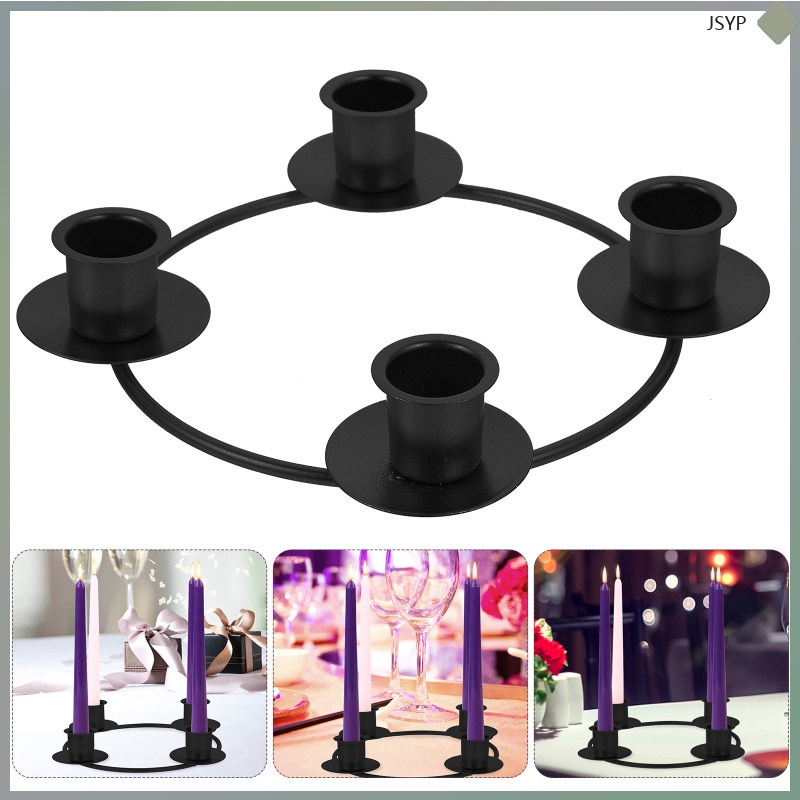 Advent Candle Wreath Iron Candle Holder Ring Shaped Candle Stand Advent