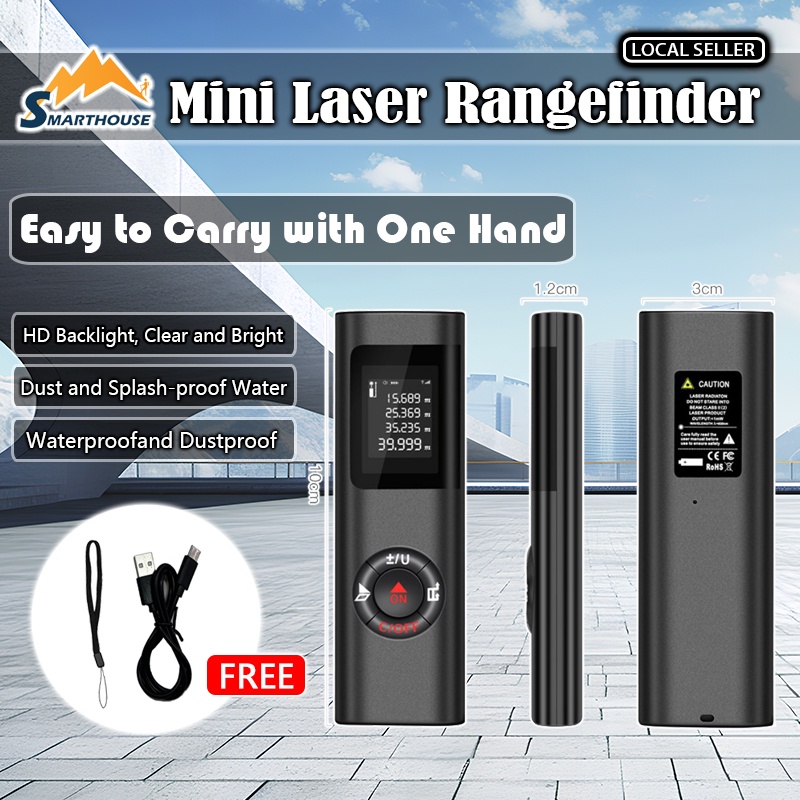 🚚🚚Mini Handheld 40M Smart Digital Laser Distance Meter Range ...