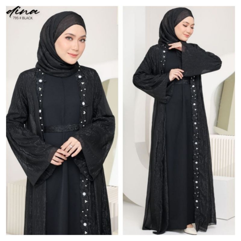 New Set Abaya Medina IRONLESS Exclusive! 795 Set Jubah Cardigan ...