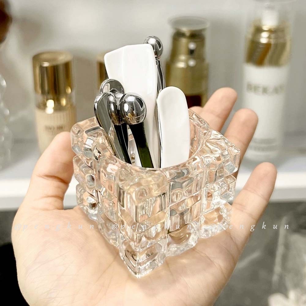 Mask Spoon Holder Cream Digging Spoon Glass Mirror Cabinet Desktop ...