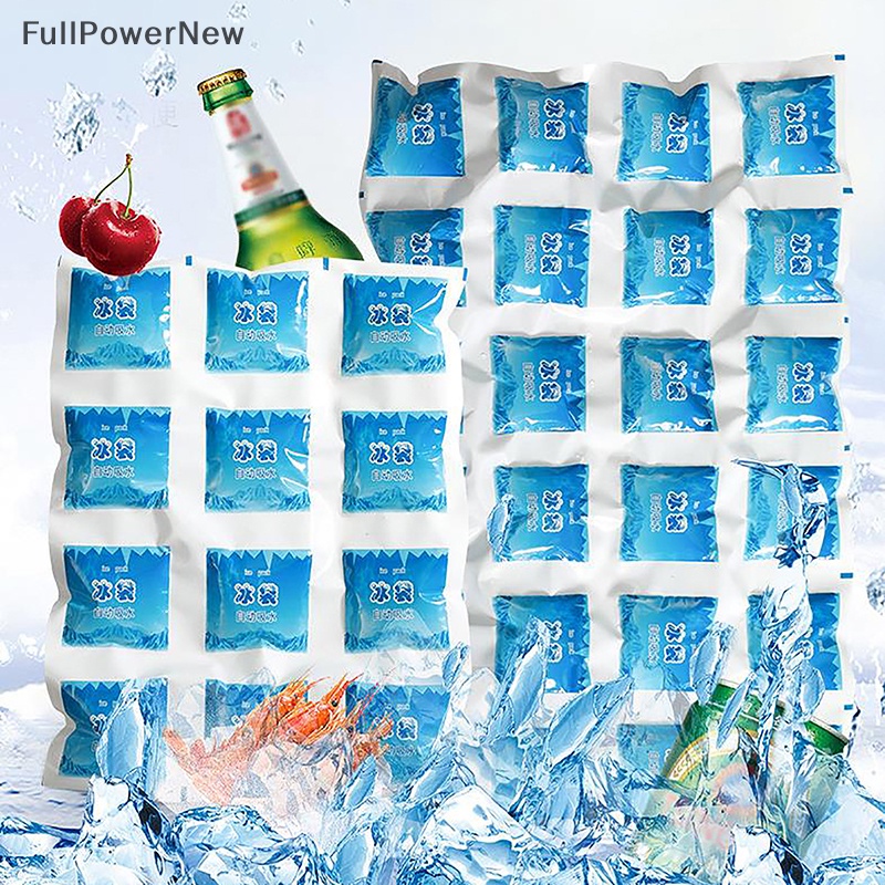 Full 12/16/24Grids Reusable Dry Cold Ice Pack Gel Bag For Food Cans ...