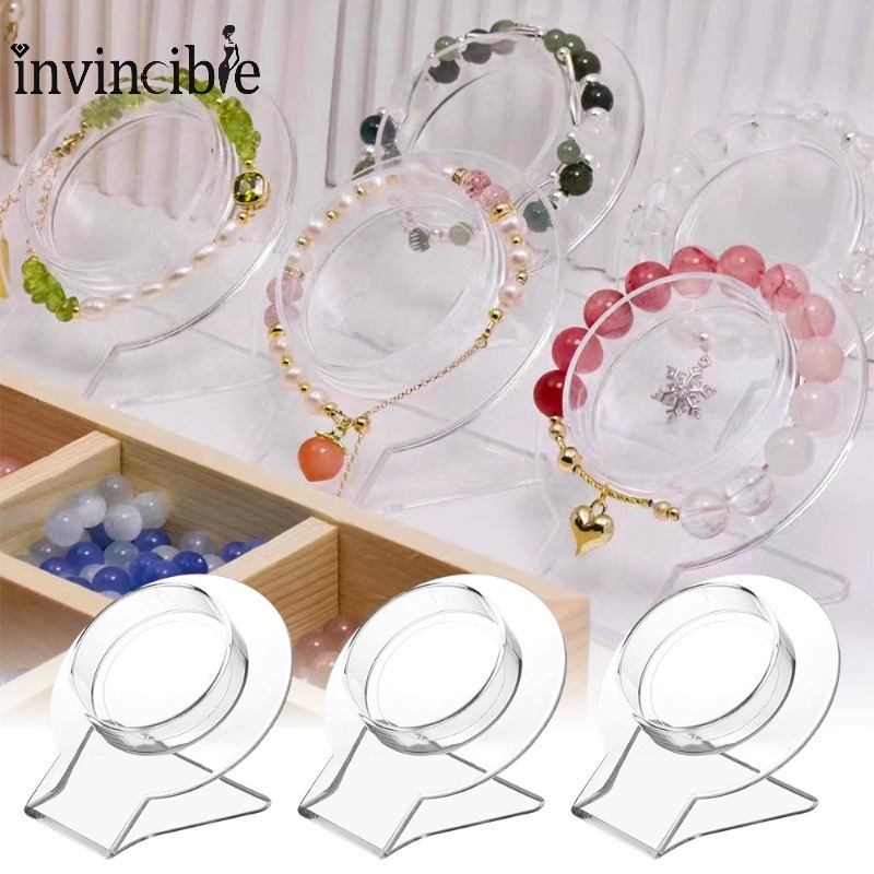 1 Pc Fashion Clear Rings Display Rack Plastic Round Bracelet Jewelry ...