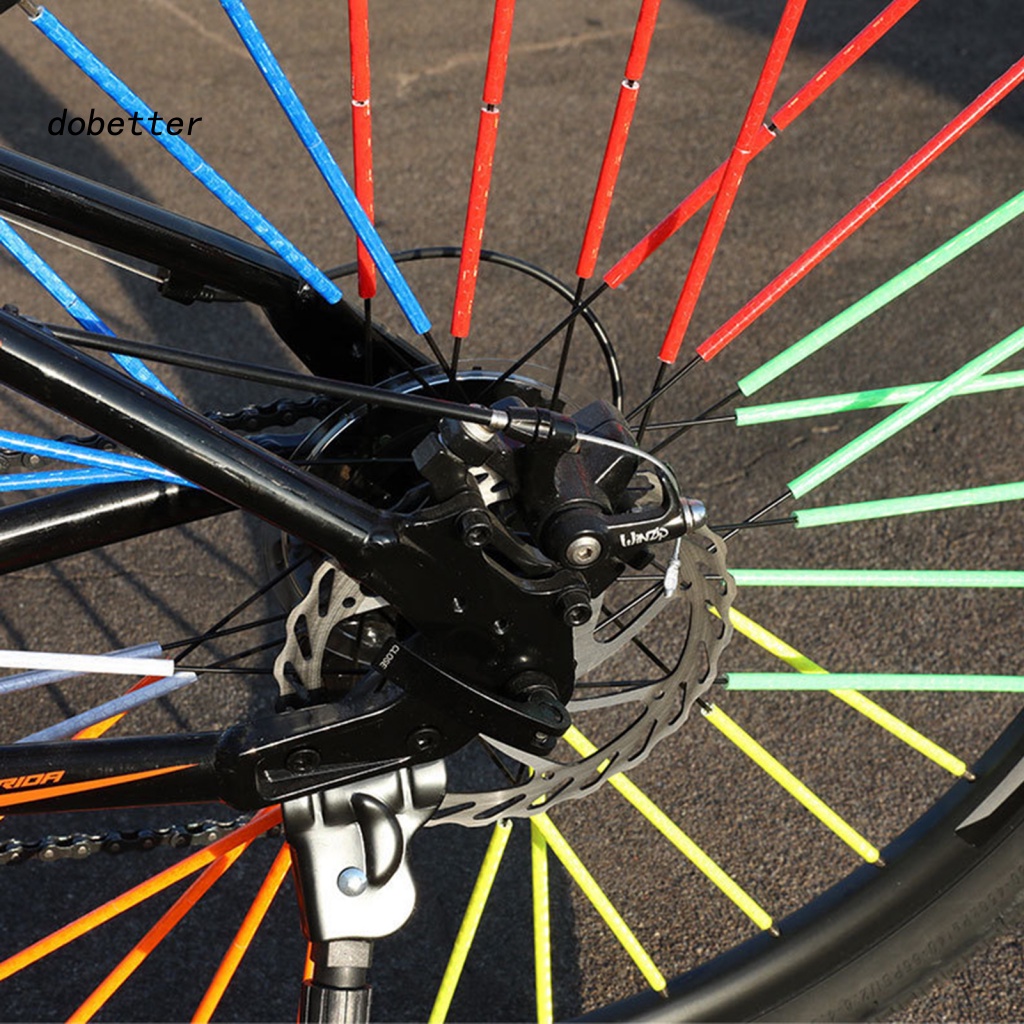 Reflective Film 12pcs Colorful Bicycle Spoke Skins Wraps for Night