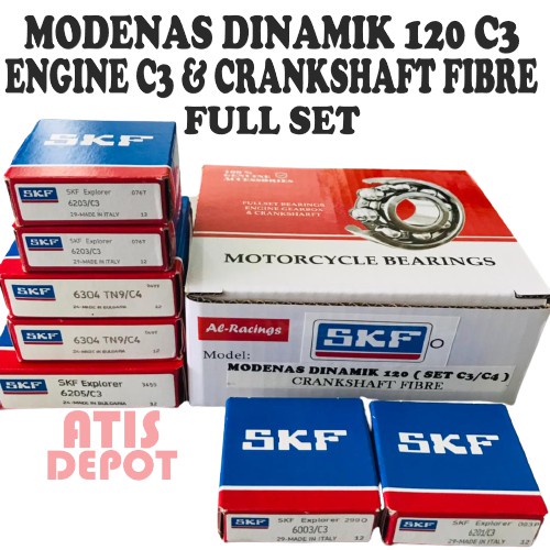 SKF MODENAS DINAMIK 120 ( 6pcs/SetC3 ) Motorcycle Engine & Crankshaft