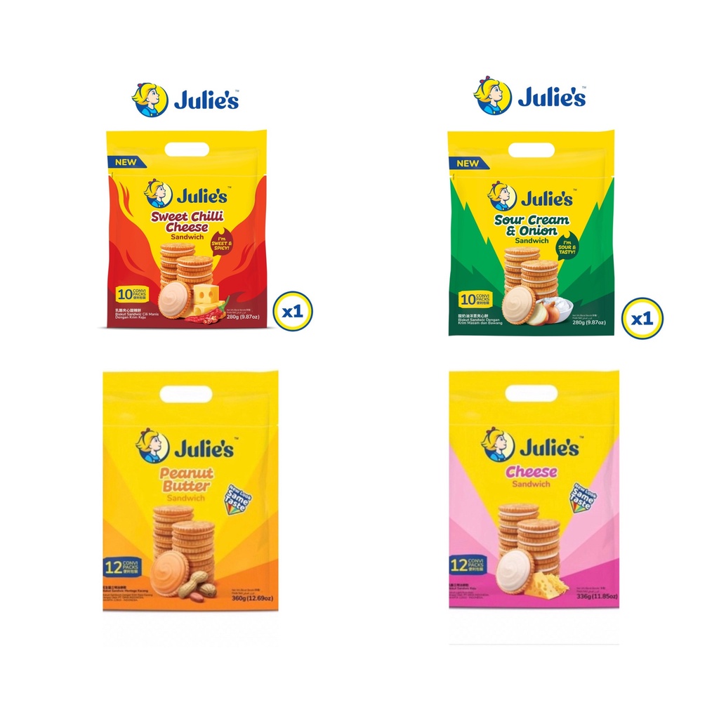 Julie’s Peanut Butter/Cheese Sandwich (12s) New Flavor Julie's Sweet Chilli Cheese / Sour Cream