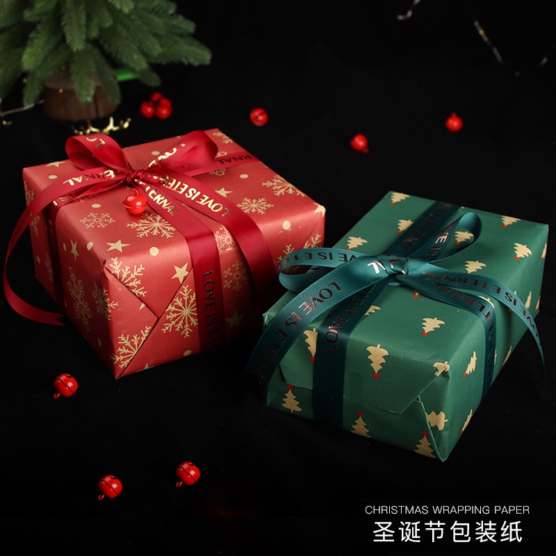 5 Sheets Flowers Wrapping Paper DoubleSided Color Printing Kraft Paper Gift Gift Box Wrapping