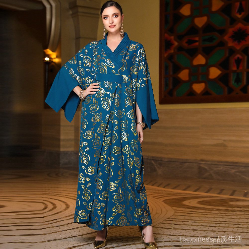 24 Hours Delivery Ba3144 Middle East Muslim Rose Gilding Robe jalabiya