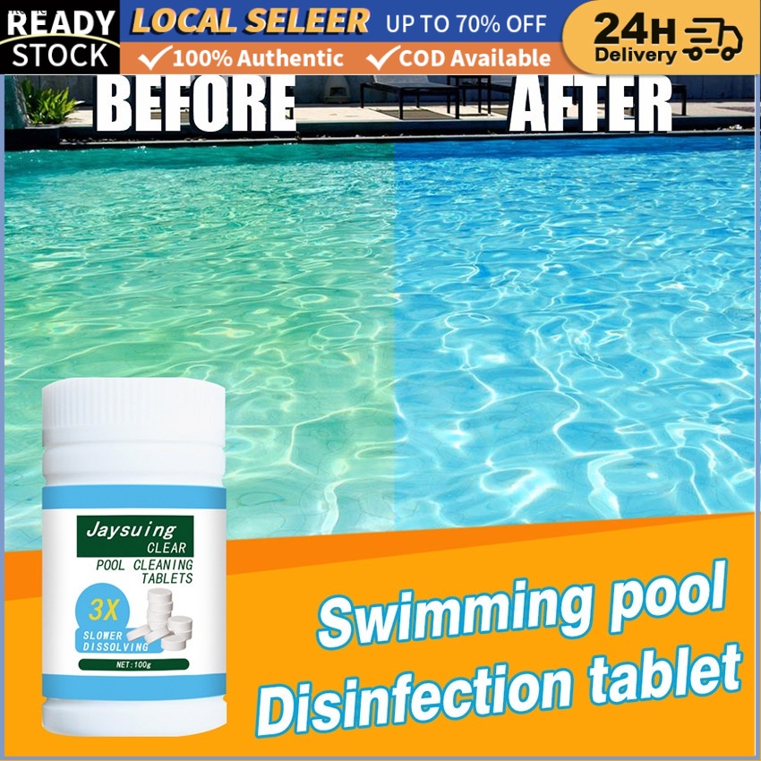 Cleaner Tablets Tabs Swimming Pool Chlorine Dispenser Kit 100g Cleaning