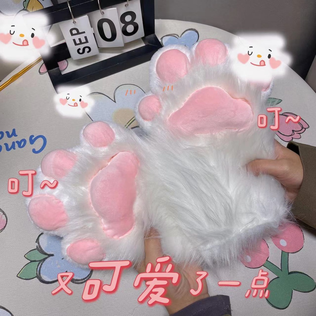Diy Cute Plush Cat Claw Gloves Animal Ring diy Furui Animal Costume ...