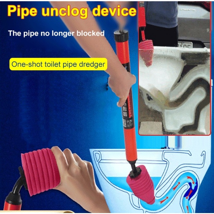 [One-Shot Toilet Pipe Dredger] Pipe Unclog Device Easy Use/Fast ...