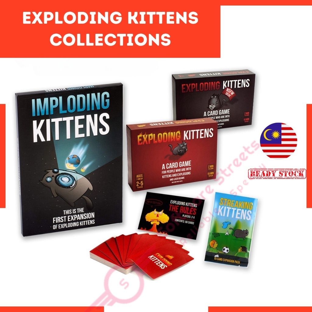 Exploding Kittens NSFW Imploding Streaking Kittens Expansion Pack Party Fun Card Games (English